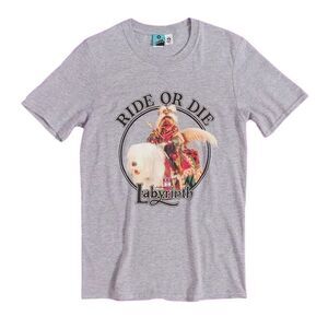 Labyrinth Unisex Adult Ride Or Die Sir Didymus T-Shirt / Grey Marl